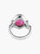 Bague Bague Or Blanc Tourmaline Rose Cabochon 58 Facettes