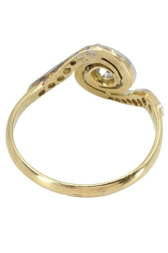 Bague 54 BAGUE TOURBILLON ART NOUVEAU DIAMANTS 58 Facettes 051911
