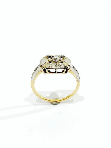 Bague Bague Art Déco Or Et Diamants 58 Facettes 3082/1