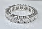 Bague 55 Alliance en or blanc 18 carats sertie de 16 diamants environ 2,80/3 carats 58 Facettes AB276