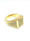 Bague Bague homme en or jaune et pavage de diamants 58 Facettes