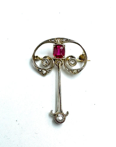 Pendentif Art Nouveau Diamonds Necklace 58 Facettes