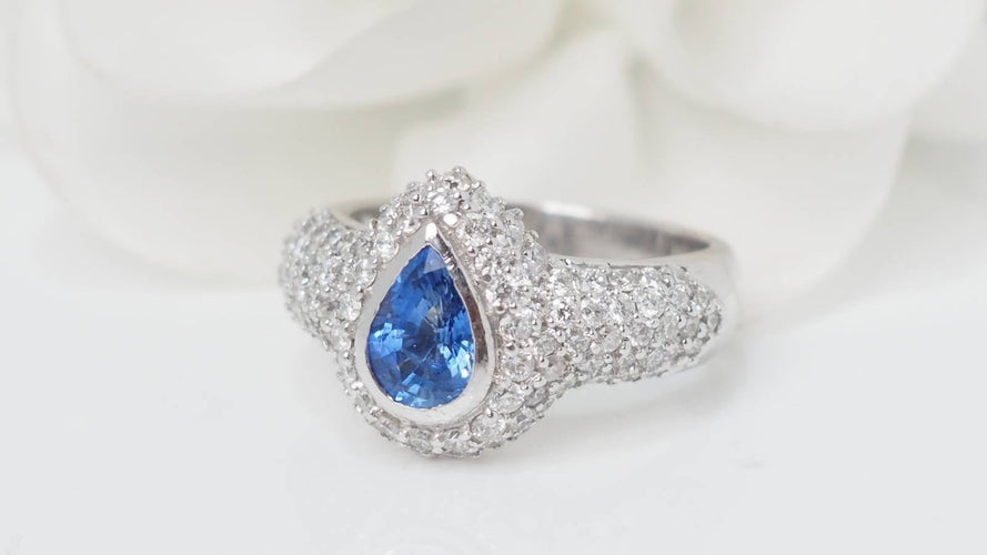 Bague 54 Bague Saphir Ceylan Diamants 58 Facettes 32511