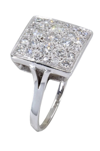 Bague BAGUE MODERNE PAVAGE DIAMANTS 58 Facettes 058501