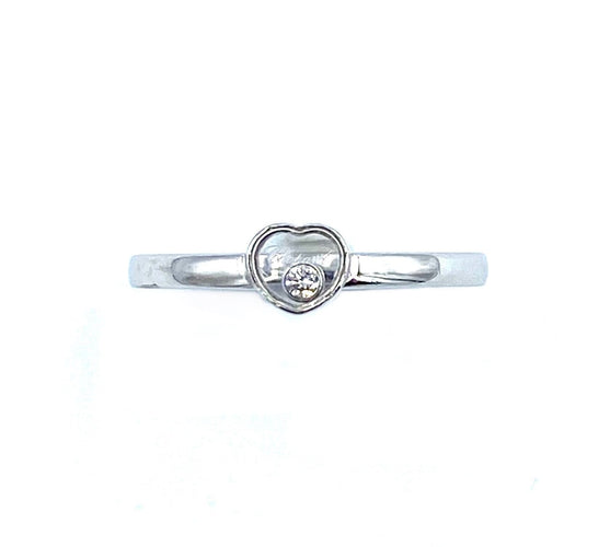 Bague Chopard. Happy Diamonds, bague or blanc et diamant 58 Facettes
