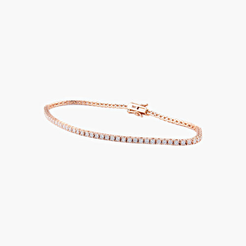 Bracelet Bracelet Tennis Or rose Diamants 58 Facettes