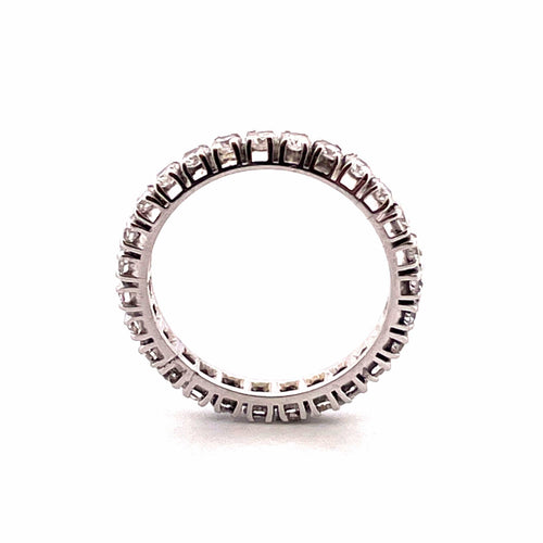 Bague Alliance américaine en or blanc, diamants 58 Facettes