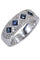 Bague 55 BAGUE STYLE ART-DÉCO SAPHIRS ET DIAMANTS 58 Facettes 057751