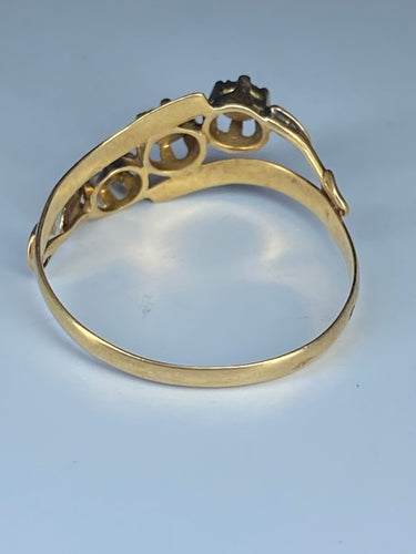 Bague 55 Bague Or jaune, perles fines 58 Facettes