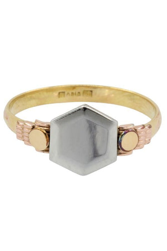 Bague CHEVALIÈRE ANCIENNE 3 ORS 58 Facettes 042061
