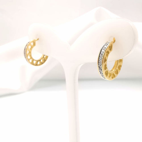 Boucles d'oreilles Boucles d'oreilles or jaune 18 diamants 58 Facettes