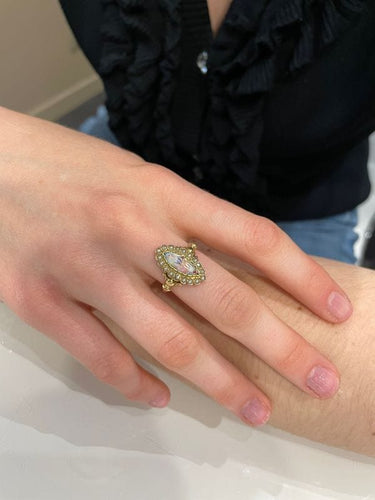 Bague BAGUE ÉMAIL ET PERLES NAPOLÉON III 58 Facettes 049501