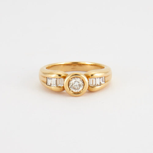 Bague 48 Solitaire diamants 58 Facettes P4L1