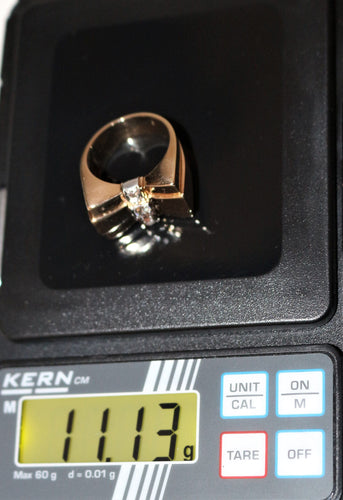 Bague 54 Bague Tank Or Jaune Diamants modèle Noeud 58 Facettes 487