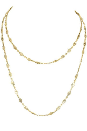 Collier SAUTOIR ANCIEN MAILLE FANTAISIE 58 Facettes 046891