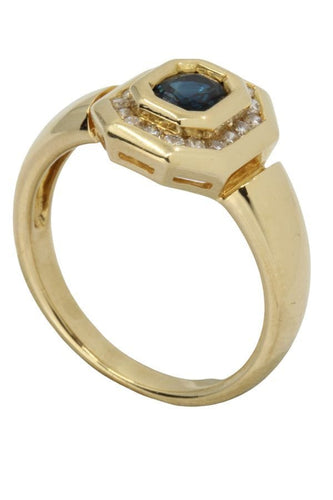 Bague BAGUE MODERNE SAPHIR ET DIAMANTS 58 Facettes 042971