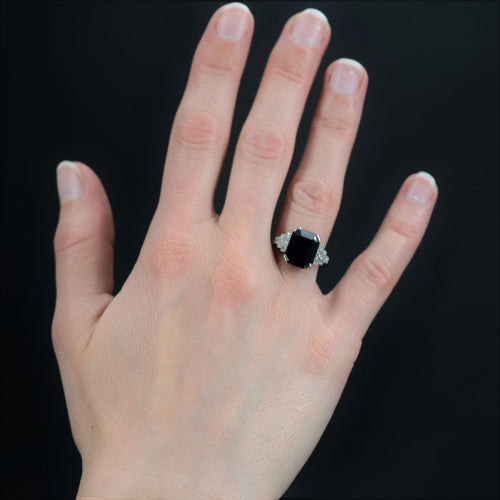 Bague 53 Bague art déco saphir diamants ancienne 58 Facettes 22-108