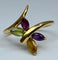 Bague 51 Bague papillon en or jaune & pierres fines 58 Facettes