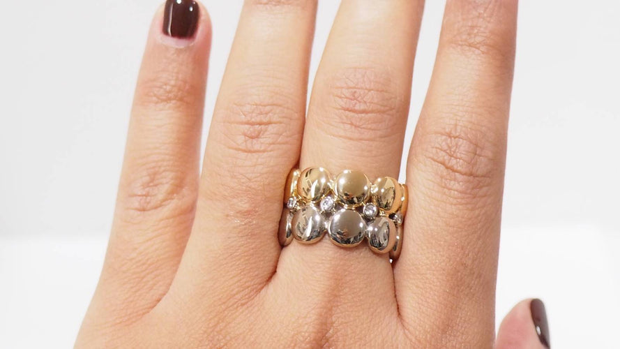 Bague 61 Bague Cartier Honeymoon en or jaune et gris 58 Facettes 31191