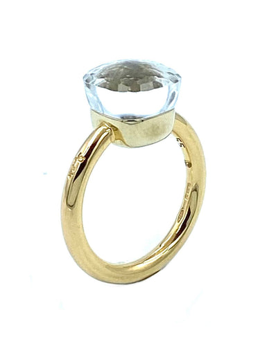 Bague Pomellato. Bague Nudo Classique or et quartz blanc 58 Facettes