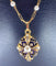 Collier Pendentif sur chaîne émail perles diamants Napoléon III 58 Facettes