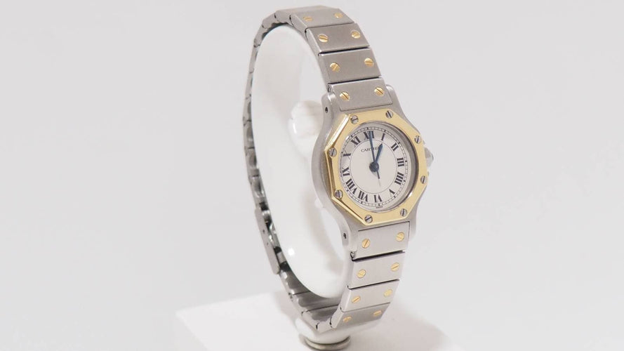 Montre Montre Cartier Santos octogonale or jaune et acier 58 Facettes 31196