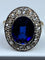 Bague 54 Bague en Or jaune, saphir Verneuil & diamants 58 Facettes