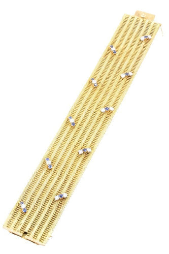 Bracelet BRACELET TRESSÉ ANNÉES 60' SAPHIRS ET DIAMANTS 58 Facettes 042411