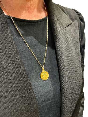 Pendentif MÉDAILLE ST CHRISTOPHE SIGNÉE GRÜN 58 Facettes 049141