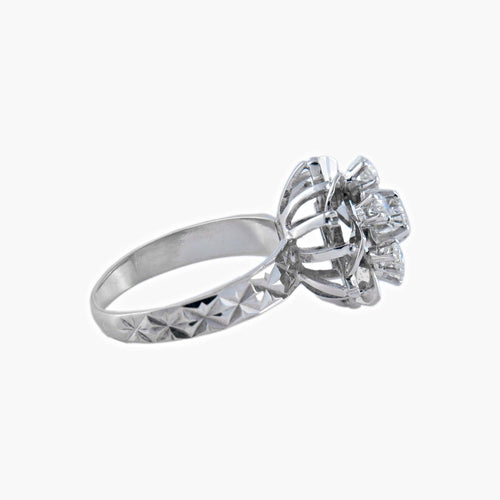 Bague Bague Or Blanc diamants 58 Facettes
