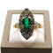 Bague Bague Marquise émeraude et diamants 58 Facettes 2061