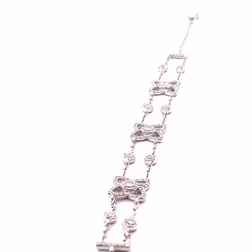 Bracelet Bracelet or blanc diamants 58 Facettes