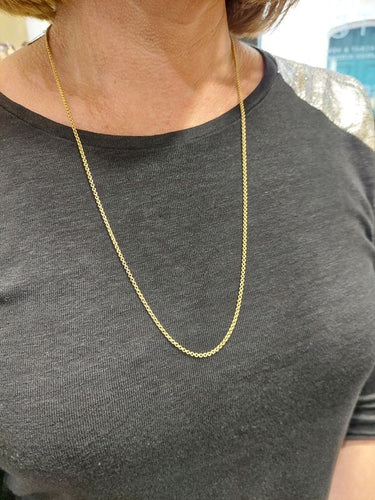Collier Chaine ancienne maille jaseron double 58 Facettes 062651