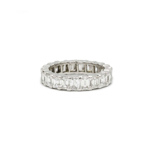 Bague 53 Alliance américaine en platine, diamants 58 Facettes 230031R