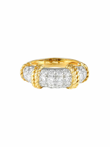 Bague 52 Bague Fred modèle Isaure Or jaune Diamants 58 Facettes