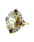 Bague Bague 19ème or saphir jaune, améthystes et perles fines 58 Facettes