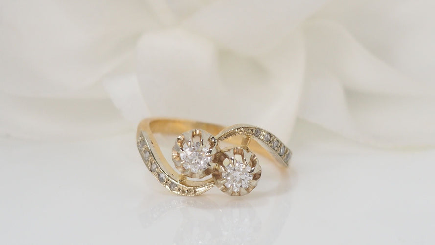 Bague 52.5 Bague Toi Et Moi en Or Jaune & Diamants 58 Facettes 32049