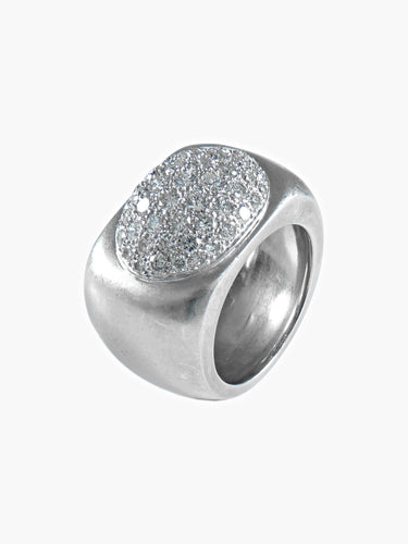Bague 53 Bague Chevalière Diamants 58 Facettes