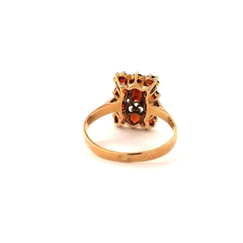 Bague 54 Bague vintage or jaune grenats 58 Facettes 3714