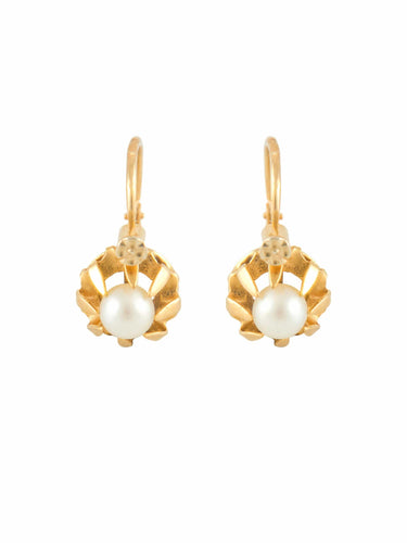 Boucles d'oreilles DORMEUSES OR & PERLES 58 Facettes 130097