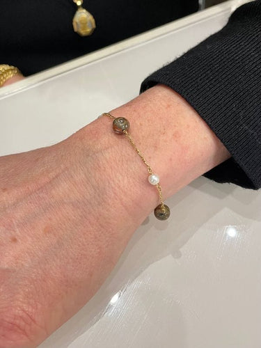 Bracelet BRACELET JASPE ET PERLES 58 Facettes 041361