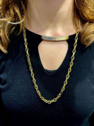 Collier CHAINE MAILLE FANTAISIE DOUBLÉE 58 Facettes 058881