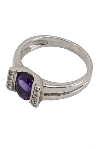 Bague 56 Bague améthyste et diamants 58 Facettes 20041