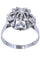 Bague 60 Bague en or blanc, diamants, fleur 58 Facettes 062821