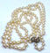 Collier Double collier de perles fermoir diamants. 58 Facettes AB170