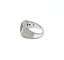 Bague Chevalière or blanc saphirs calibrés et diamants 58 Facettes
