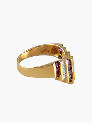 Bague Bague Diadème Rubis et Diamants 58 Facettes