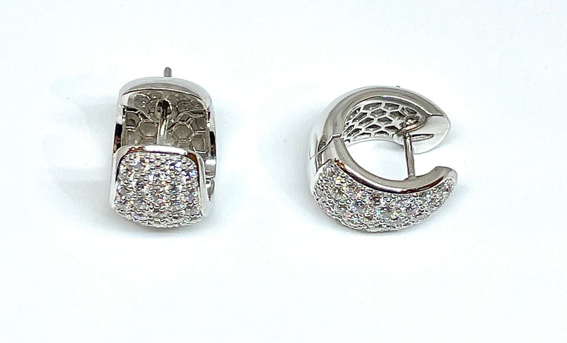 Boucles d'oreilles Boucles d’oreilles cocktail en or blanc 58 Facettes