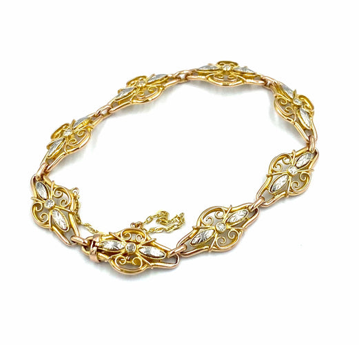 Bracelet Bracelet Filigrané 3 ors et diamants 58 Facettes