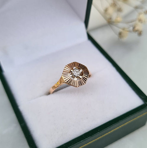 Bague 50.5 Bague Art Déco guillochée 58 Facettes 324